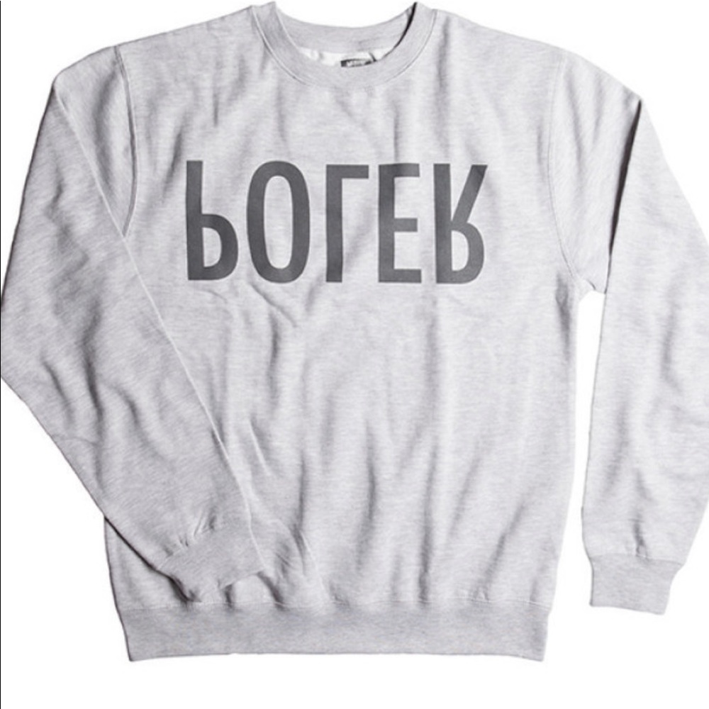 POLER STUFF Gray Crew Neck.
